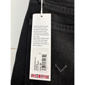Hudson Rosalie High Rise Wide Leg Jeans Black Rinse Size 25 NWT Denim thumbnail 4