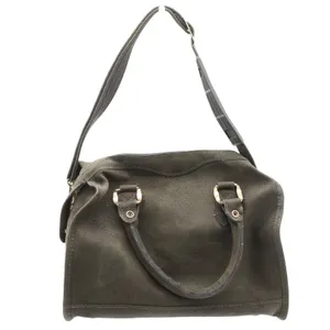 Verdi Satchel Bag Womens OS Olive Green Textured Gold Hardware Strap Good thumbnail 4