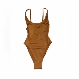 SKIMS Size XXS Almond Brown Scoop Neck One Piece Swim Suit Bathing suit NWT thumbnail 7