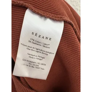 Sezane Erina Tank Midi Dress Size Small Brown Ribbed Quiet Luxury Classic thumbnail 6