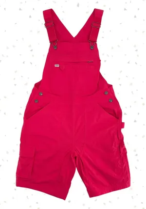 Duluth Trading Hot Pink Shortalls Heirloom Gardening Overall Work Shorts Size S thumbnail 1