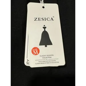 Zesica Strapless Jumpsuit Black Wide Leg Belted Romper Medium NWT thumbnail 7