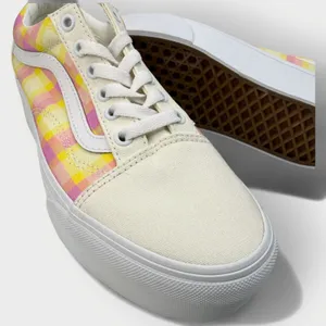 Vans Old Skool Stackform Pastel Plaid Platform Shoes Womens 7.5 thumbnail 9