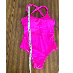 Adaia Fitness Wear Neon Hot Pink Cross Back One Piece Swimsuit Brazilian Fabric‎ thumbnail 7