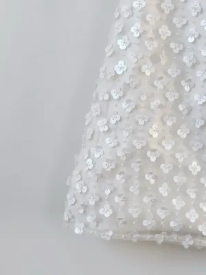 NEW Dessy Collection Women’s Imitation Pearl Sequin Mesh Strapless Minidress thumbnail 7