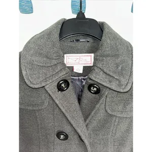 Pink Envelope Macys Pea Coat Purple Jacket Double Breast Small Grey thumbnail 6