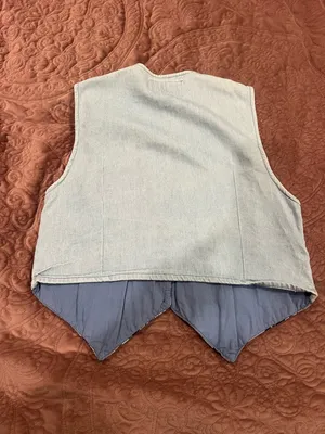Johnny Was Pale Blue Floral Patchwork Open Vest thumbnail 2