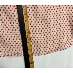 Ann Taylor Blouse Womens SP‎ Peach Polka Dot Cap Sleeve Boho Cottagecore Preppy thumbnail 6
