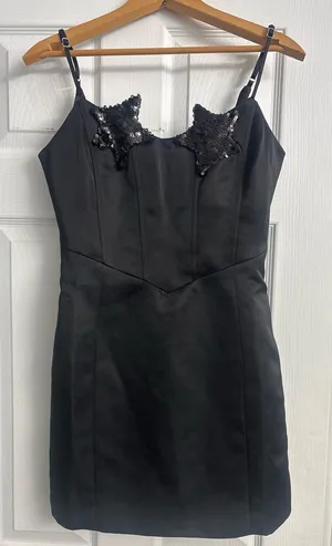 NWT Nasty Gal Black Sheath Cocktail Dress, Size 6 thumbnail 1