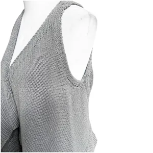 Theory Women’s Draped Knit Vest Size Large Gray Minimalist Quiet Luxury thumbnail 6