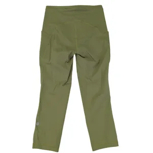 Lululemon Swift‎ High Rise Crop 21" Green Yoga Workout Leggings Women's 6 W6CBKS thumbnail 2