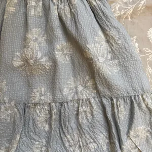 Madewell Gray blue floral dress thumbnail 2