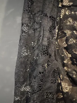 NWT Women L 8 10 Black Lace Mermaid Maxi Gown Gothic Formal Evening SHEIN Belle thumbnail 7