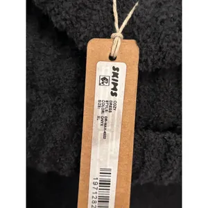 NWT SKIMS Cozy Knit Off the Shoulder Dress XL Onyx thumbnail 8