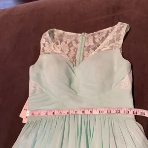 Women’s Green Full Length Sleeveless Chiffon Bridesmaid Formal Dress Size 4 NWT thumbnail 7