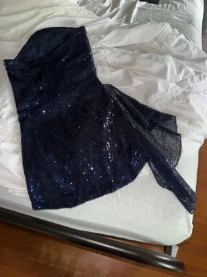 Lucy in the Sky Dress Mini Sequin Blue thumbnail 2