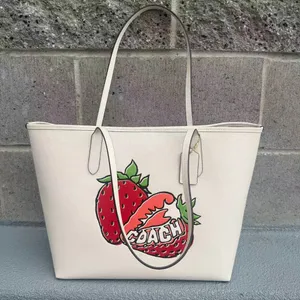 NWT Coach City Tote Bag With Strawberry Graphic CAL64 thumbnail 1