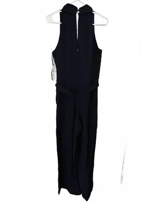 Julia Jordan Tie Waist Wide Leg Halter Jumpsuit NWT Navy Blue Size 6 thumbnail 7