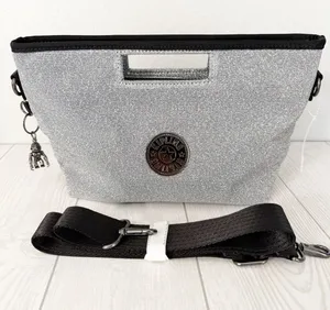 Kipling NEW Stevie Going Out Shimmer Silver Crossbody Clutch Bag thumbnail 1