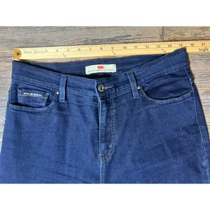 Levi's 512 Bootcut Jeans Perfectly Slimming Dark Wash Denim Size 14 Stretch‎ thumbnail 3