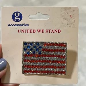 G Accessories United We Stand United States American flag pin brooch thumbnail 1