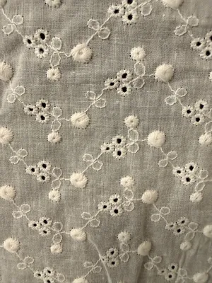 Tulip B White Eyelet Embroidered Peplum Top L NWT Boho Cottagecore thumbnail 5