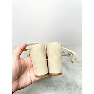 BP Sandals Womens Size‎ 6.5 Light tan Ankle Strap Leather Open Toe Block Heel thumbnail 7