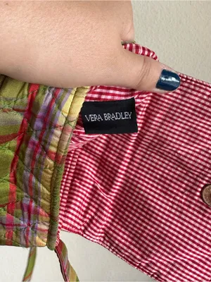 Vintage Vera Bradley Quilted Silk Plaid Purse thumbnail 3