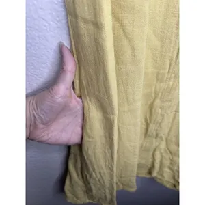 Thread + Supply Dress Womens Small Yellow Linen Sleeveless Shift Fringe Pockets thumbnail 5