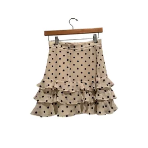 Bardot Spot Rah Rah Skirt Polka Dot Ruffle‎ Mini Cream Black US 4 XS Coquette thumbnail 2