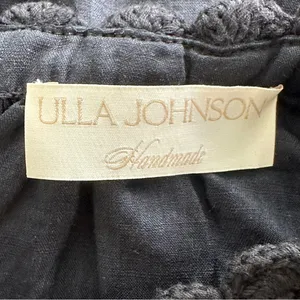 Ulla Johnson Handmade Kai Ramie black flounce Goth feminine blouse 10 thumbnail 4