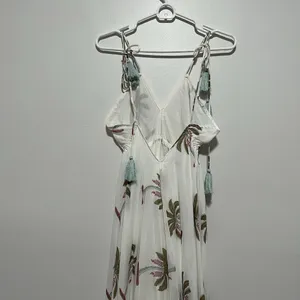 Roller Rabbit Morjim‎ Palm Venezia Maxi Tassel Cream Dress Size Medium thumbnail 7