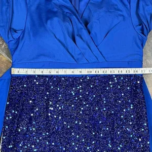 SHEIN Glamour Elegant Blue Formal Dress XL 12 thumbnail 8
