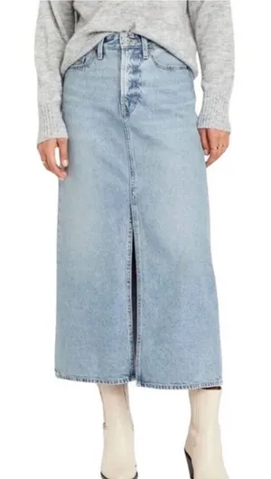 Old navy high rise slit midi denim skirt light wash blue size 10 NWOT thumbnail 1