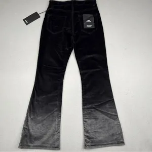 Hudson Jeans NWT Holly Velvet High Rise Crop Flare Jeans Black Ombre Womens 24 thumbnail 10