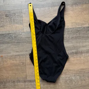 SHAN Black V-Neck One Piece‎ Swimsuit Made in Canada Size 6 US 10 UK Minimalist thumbnail 4