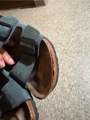 Birkenstock Women's Double-Buckle Suede Slide Sandals in Olive Green thumbnail 7