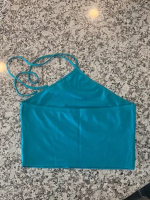 Teal Halter Top thumbnail 3