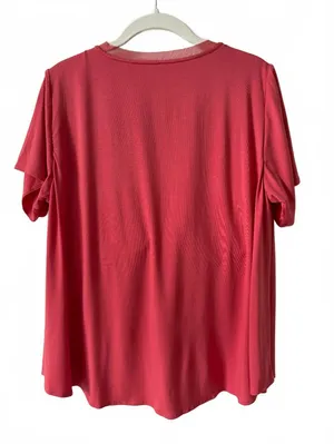 Shebird Flawless Scoop Neck Short Sleeve Tee Red Orange Size 7 / XL Comfy Casual thumbnail 2