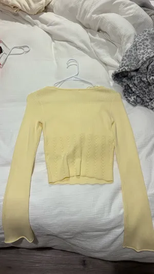 Yellow garage knitted long sleeve top  thumbnail 4