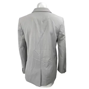 H&M Women's Gray Long Sleeve Notch One Button Blazer Coat Suit Jacket Size XS thumbnail 2