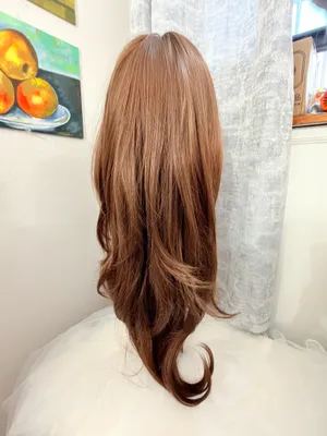 The auburn 65cm Long Straight Layered Middle-Part Capless Wig for Women thumbnail 6