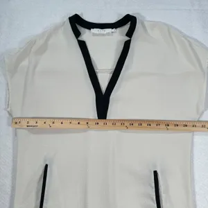 ASTR The Label Mini Dress Women's Small Black White V-Neck Dolman Sleeve Shift thumbnail 4