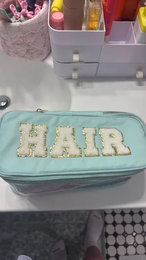 Blue cosmetic bag “HAIR” thumbnail 4