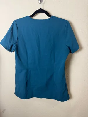 FIGS Catarina One Pocket Scrubs Top Teal Size Small thumbnail 5