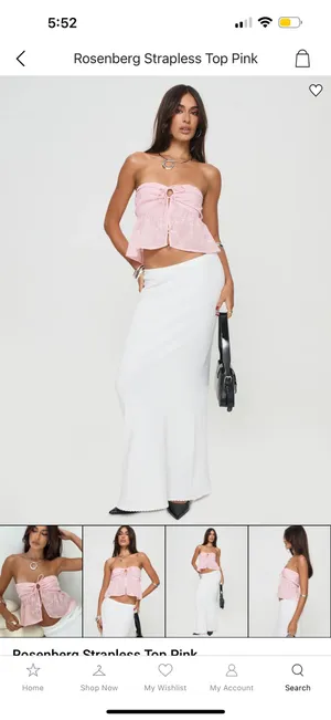 Princess Polly Rosenberg Strapless Top Pink thumbnail 3