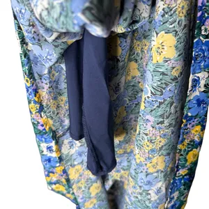 CODE x MODE Floral Maxi Dress XL Empire‎ Waist Drop Waist Ruffle Bishop Sleeve thumbnail 8