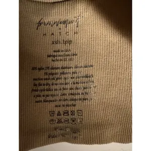 FP Movement x Hatch Ribbed Crop Cami‎ Top Brown Seamless Square Neck XS S thumbnail 2