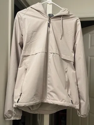 Women New Balance Beige Windbreaker Fleece Lined Jacket Fits Size M thumbnail 2