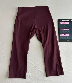Lululemon Athletica Dark Maroon Capri Leggings thumbnail 1
